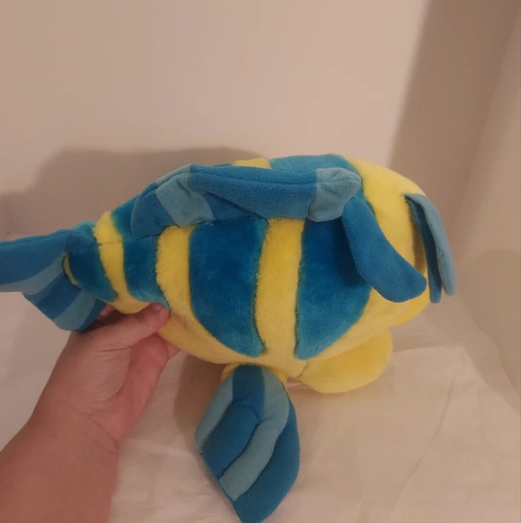 Vintage Disney The Little Mermaid - Flounder Stuffed Animal Fish Plush - Picture 6 of 9